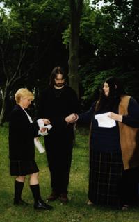 It's not a real handfasting unless you're 
tied up by a cute butch in a kilt